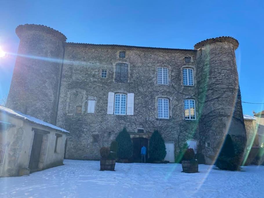 Studio Au Chateau De Lachau Exterior foto